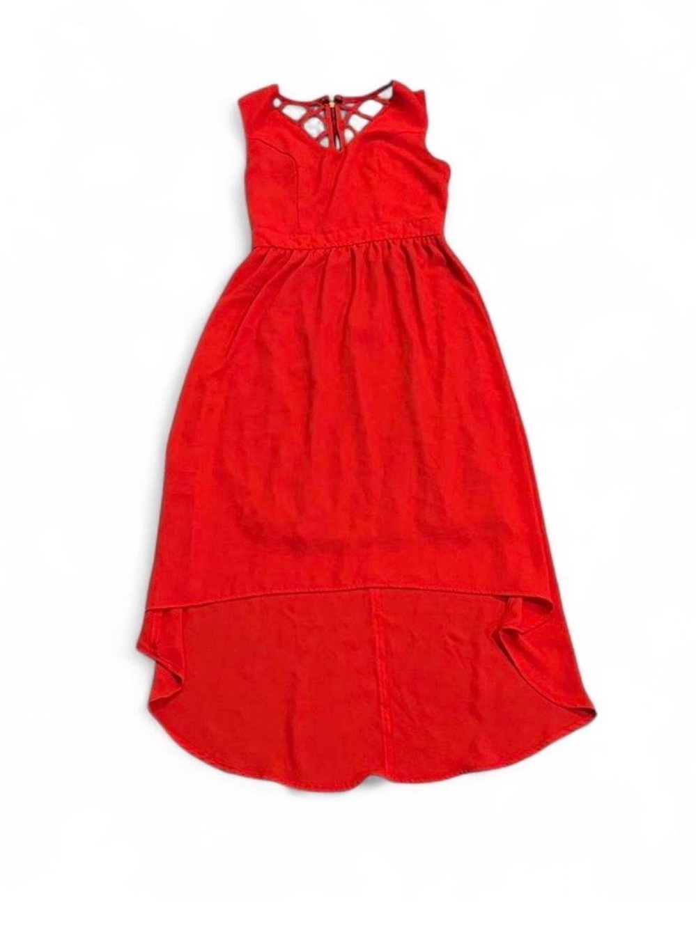 Monteau Vibrant Red High Low Dress + FREE Squishy cube
